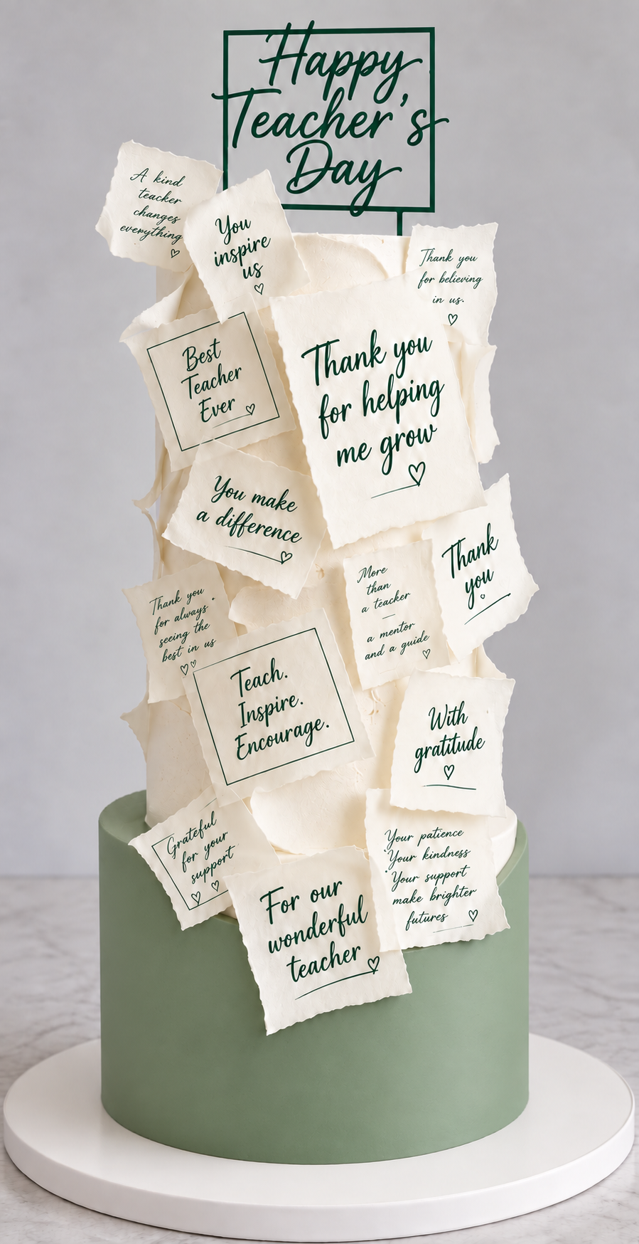 Notes of Gratitude Cake