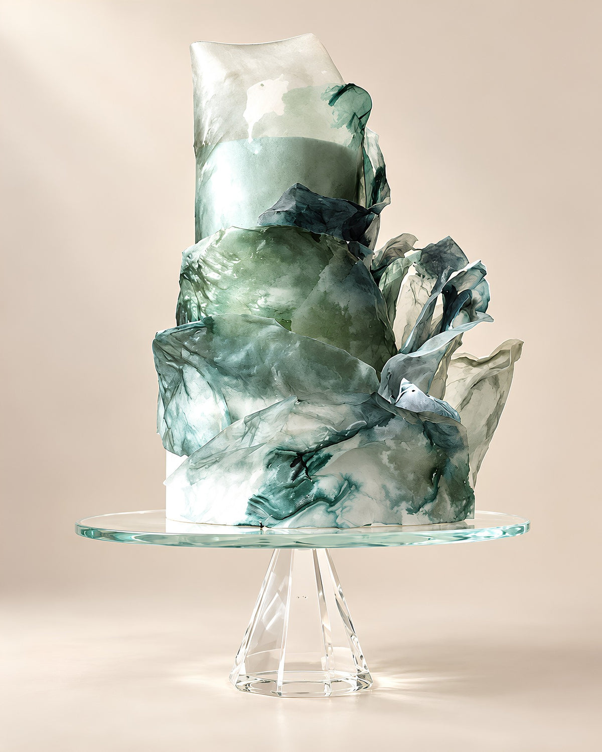 Emerald Veil 3D Cake