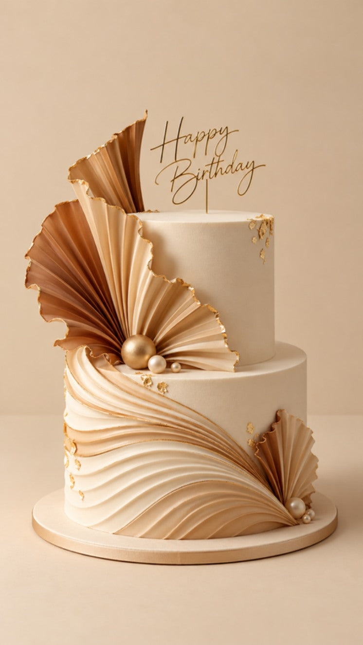 Champagne Fanfare 3D Cake