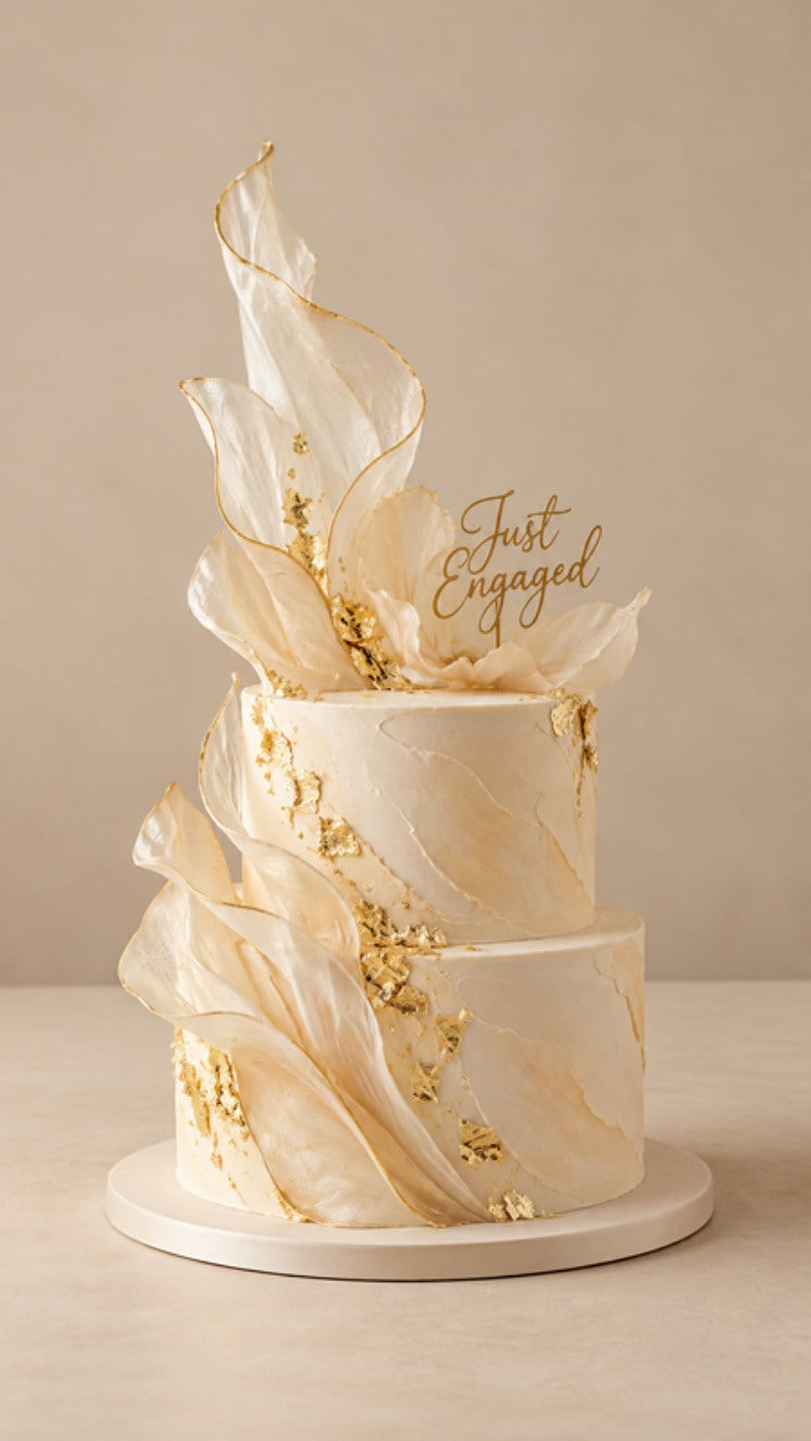 Golden Promise 3D Cake