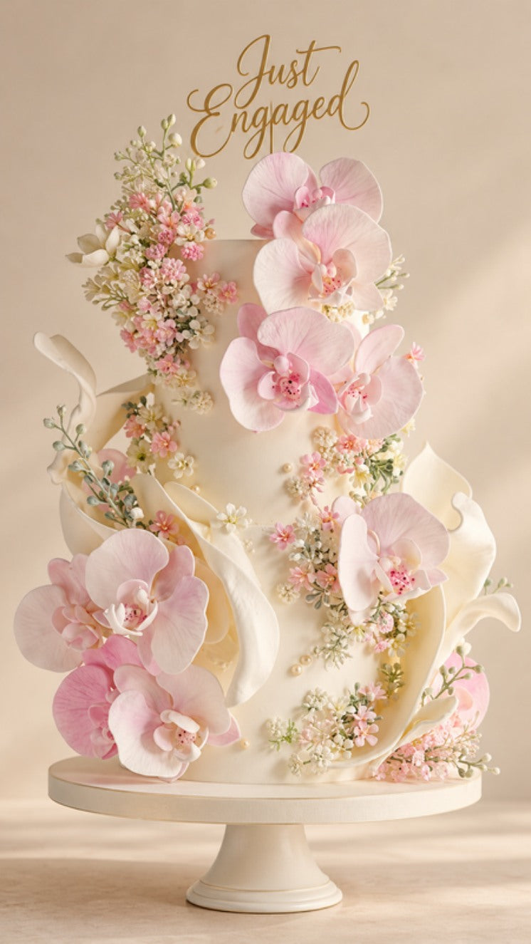 Orchid Romance 3D Cake
