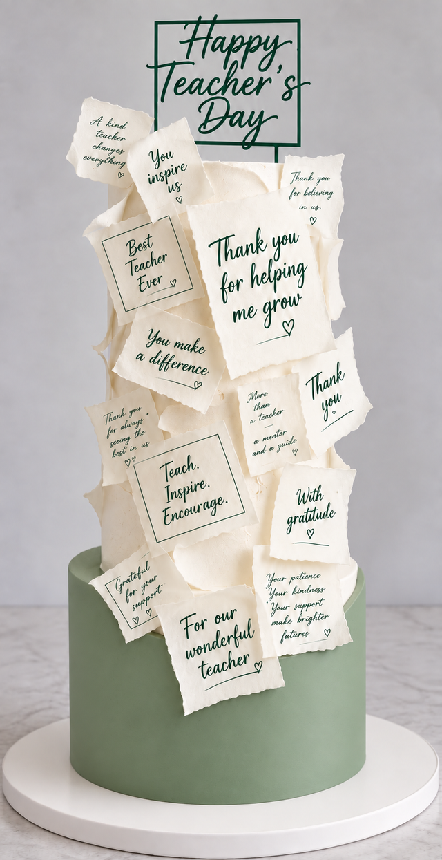 Notes of Gratitude Cake