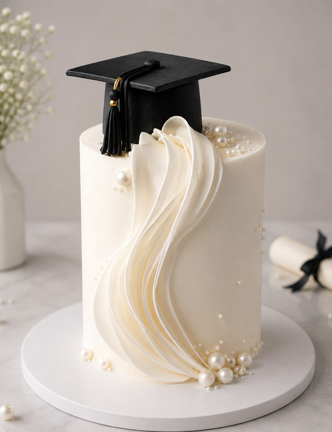 Pearl Graduate Cake Aunt Bethany