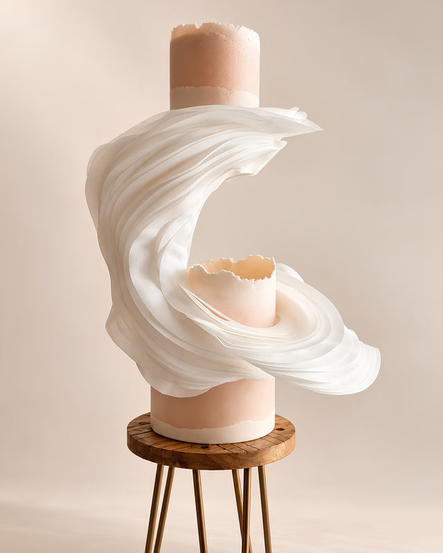 Ivory Reverie 3D Cake