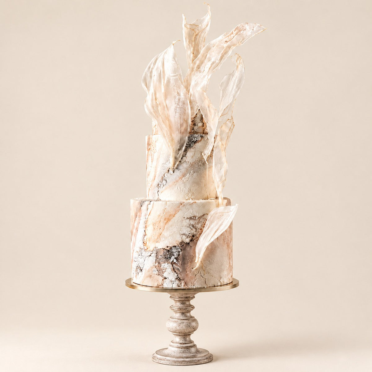 كعكة الرخام السريالي ثلاثية الأبعاد