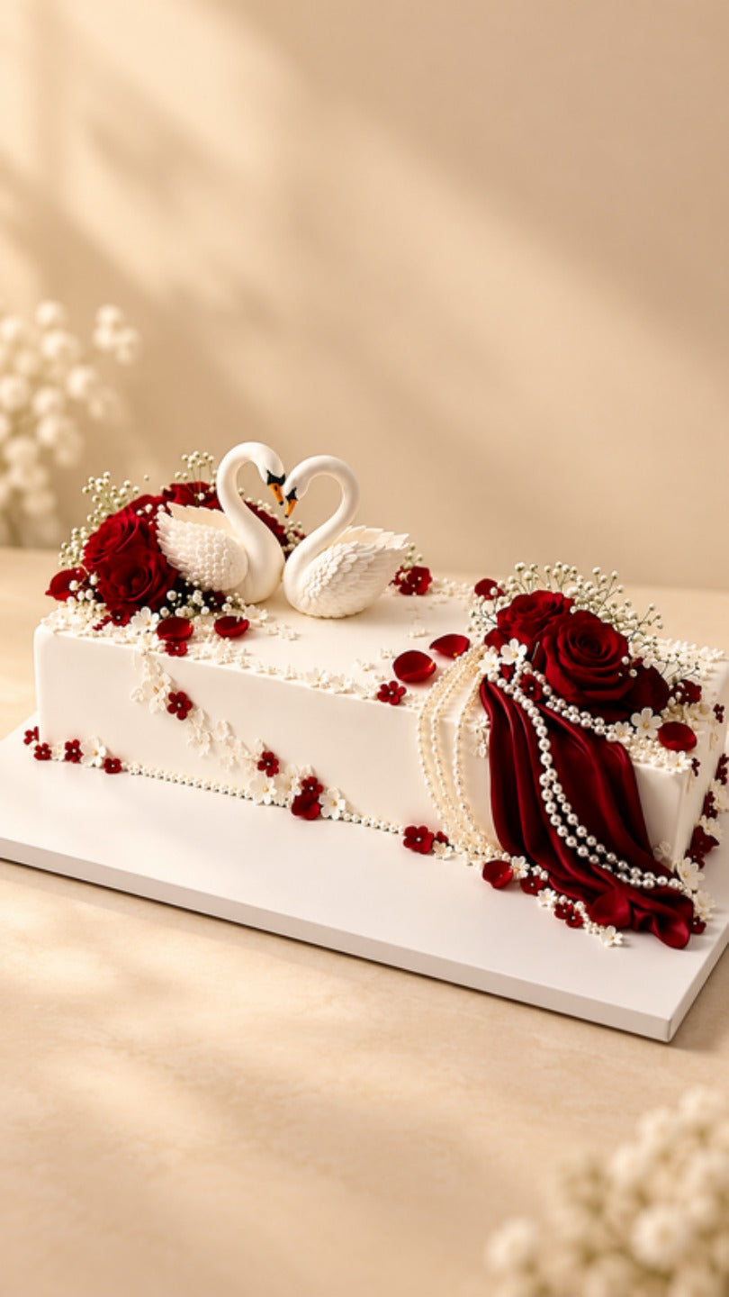 Forever Swans 3D Cake