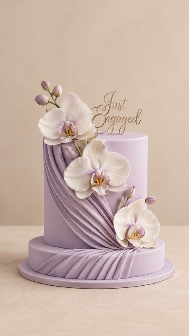 Lavender Orchid 3D Cake
