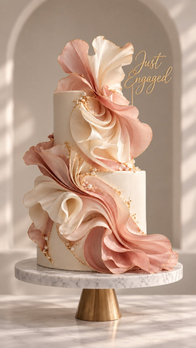 Blush Silk 3D Cake