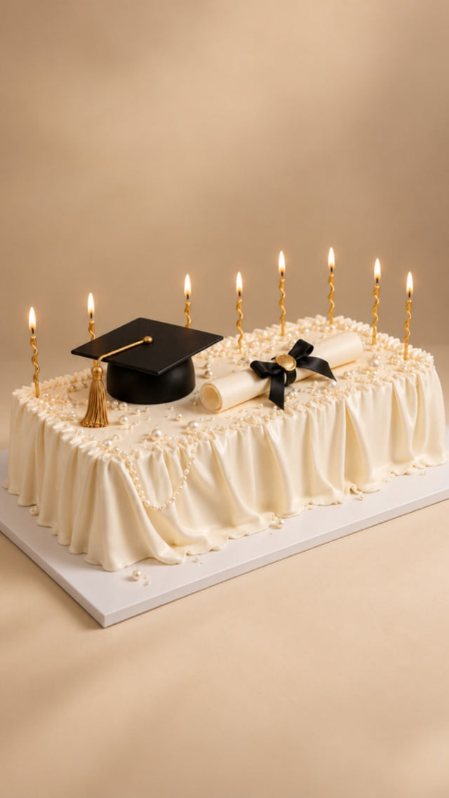 Golden Milestone 3D Cake