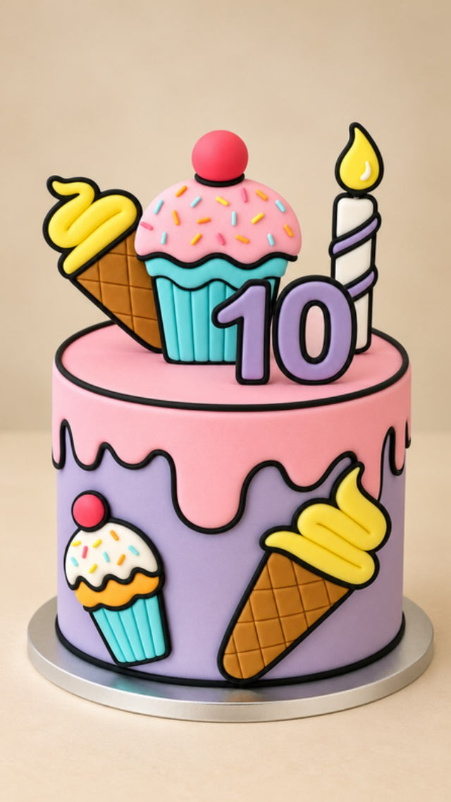 Cartoon Candy Party 3D Cake