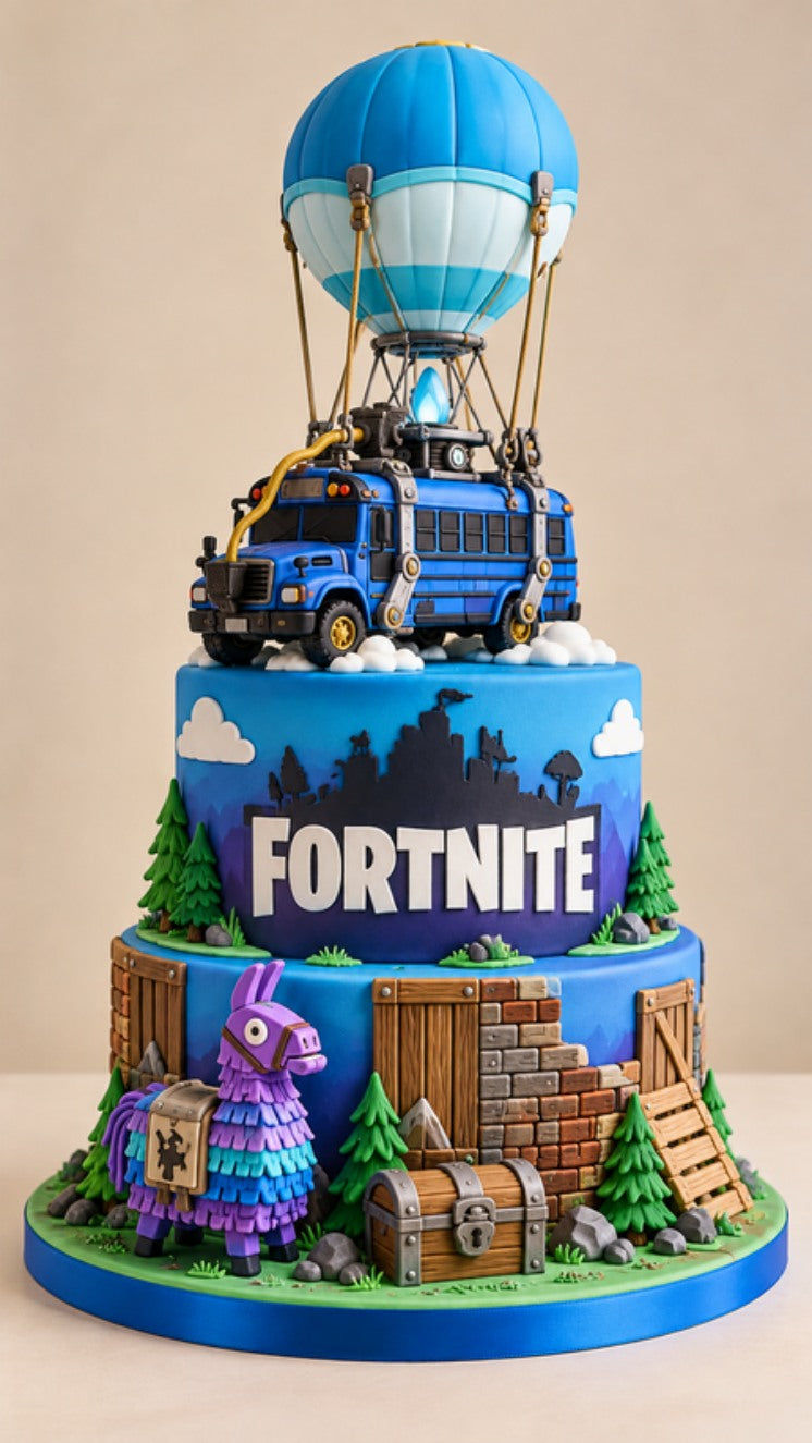 Battle Bus Adventure 3D Cake