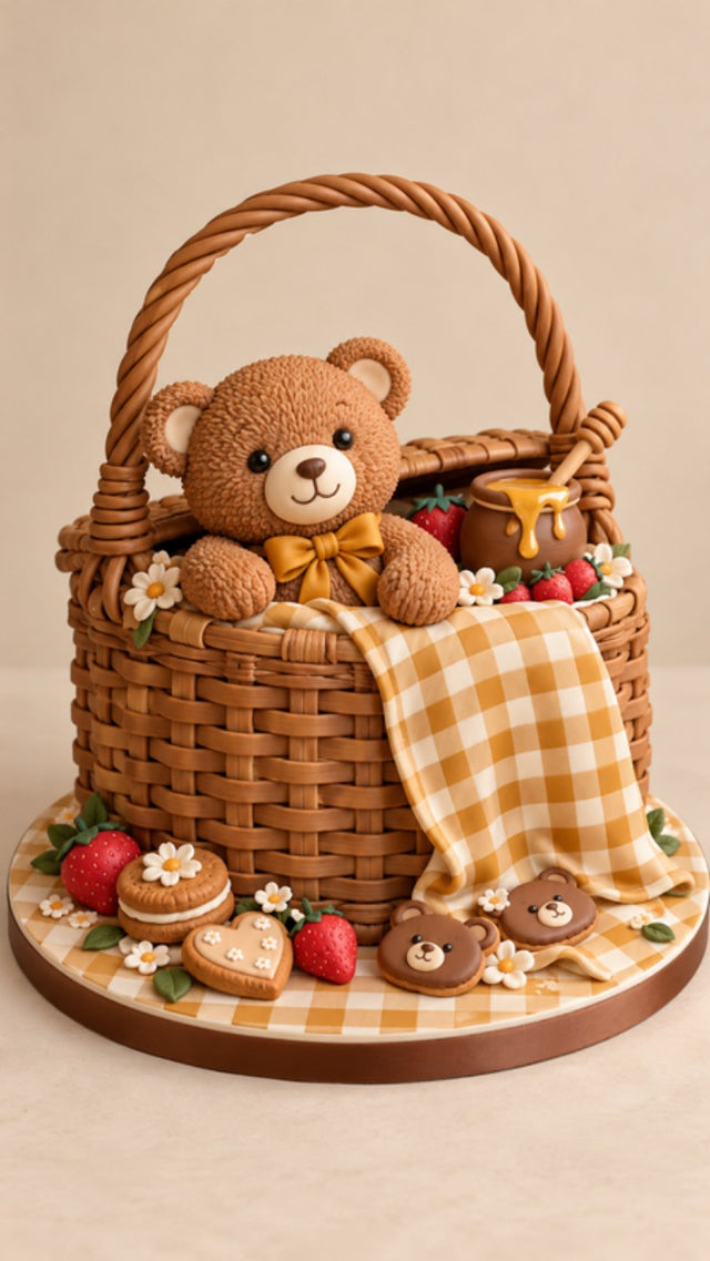 Teddy's Picnic Basket 3D Cake