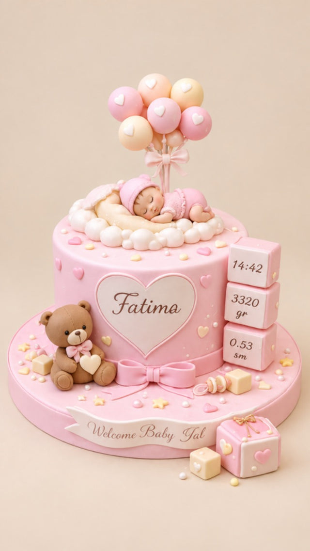 Sweet Baby Girl 3D Cake