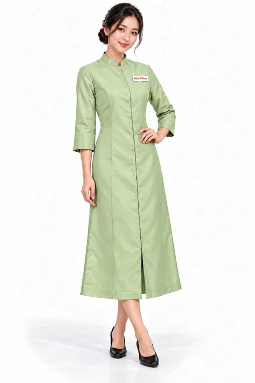 Coordinated pistachio eventwear